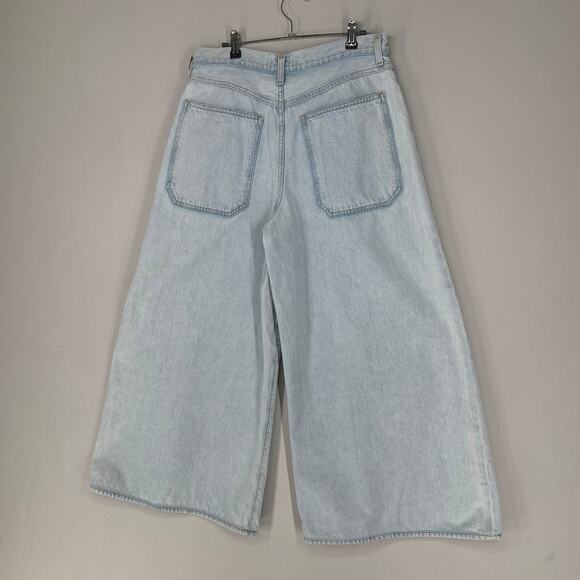 Agolde Women Nolan Jeans 30 Blue Denim High Waist Light Wash Wide Leg 26 - Picture 10 of 13